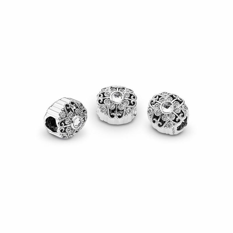 Pandora Fairytale Bloom Charm Ireland - Sterling Silver/Cubic Zirconia - 461083SDE